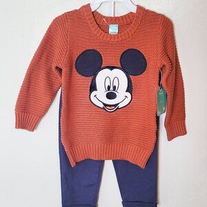 Disney Mickey Mouse Sweater & Pants Set - Baby Toddler Outfit (24 Months)